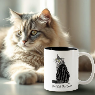 Silver Tabby Vatertag Zweifarbige Tasse