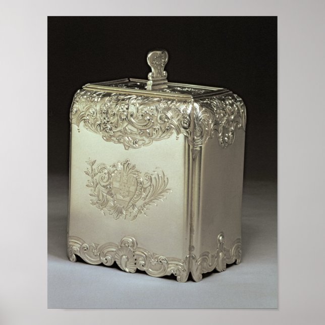 Silver Teekanister von Paul de Lamerie Poster (Vorne)