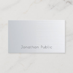 Silver Template Beruflich Luxury Modernes Elegante Visitenkarte