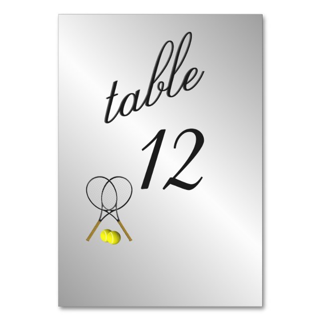 Silver Tennis Thème Numéro de table (Par défaut)