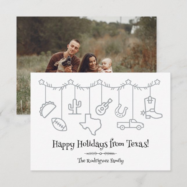 Silver Texas Holiday Hanging Icons (Vorne/Hinten)