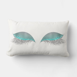 Silver Tiffany Ocean Ombre Glitzer Makeup Lashes Lendenkissen
