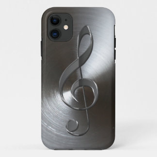 Silver Treble Clef iPhone 5 Coque pour mélomanes