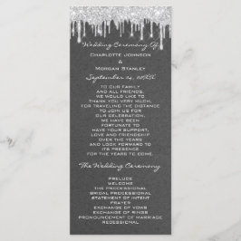 Silver Tropfens Event Wedding Program Formal Kraft Programm