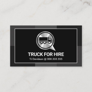 Silver Truck Creative Grau Frame Visitenkarte