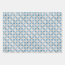 Silver Turquoise Pearl Glitzer Mermaid Geschenkpapier Set