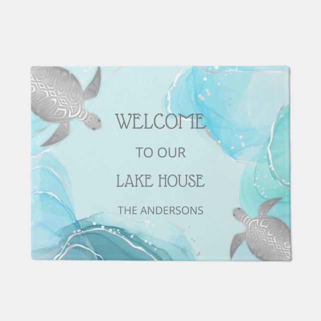 Silver Turtles Beach Style Fußmatte (Vorderseite)