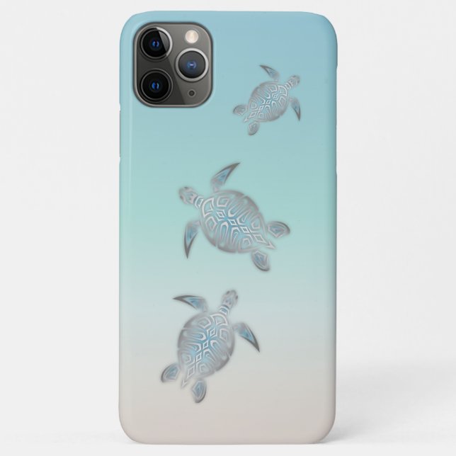 Silver Turtles Beach Style | Küste Case-Mate iPhone Hülle (Rückseite)
