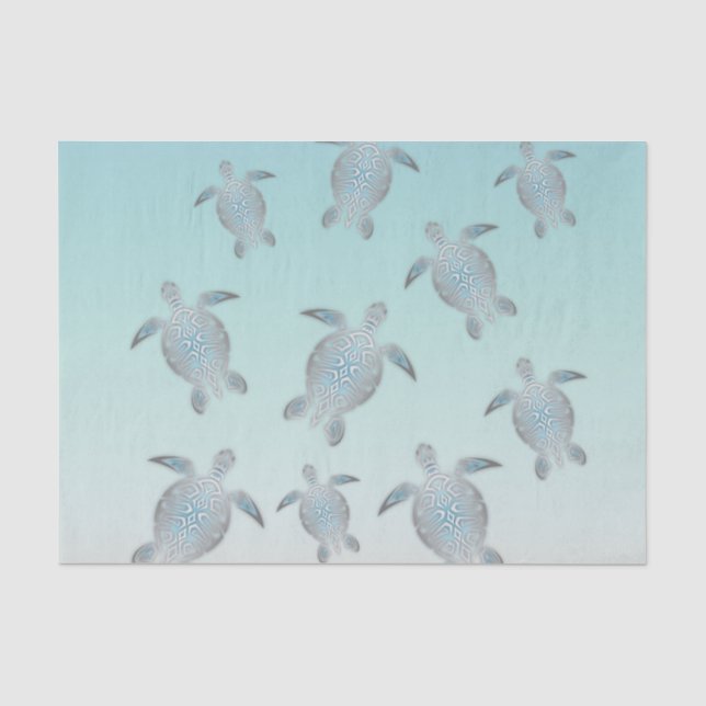 Silver Turtles Beach Style Seidenpapier (Vorderseite)