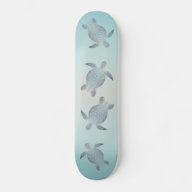 Silver Turtles Beach Style Skateboard (Vorderseite)