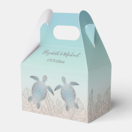 Silver Turtles Beach Wedding Custom Vielen Dank Geschenkschachtel