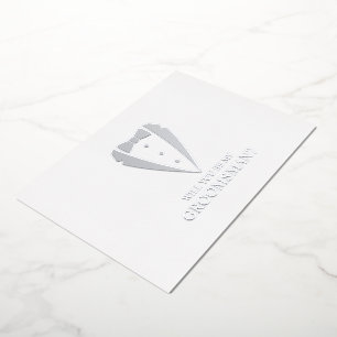 Silver Tuxedo Anzug Vorschlag für einen Personalis Folieneinladung
