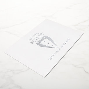 Silver Tuxedo Anzug Vorschlag für einen Personalis Folieneinladung