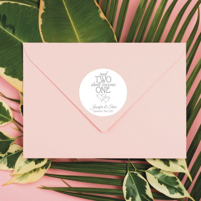 Silver Two wird zu einem Hochzeitskleber Runder Aufkleber (Von Creator hochgeladen)