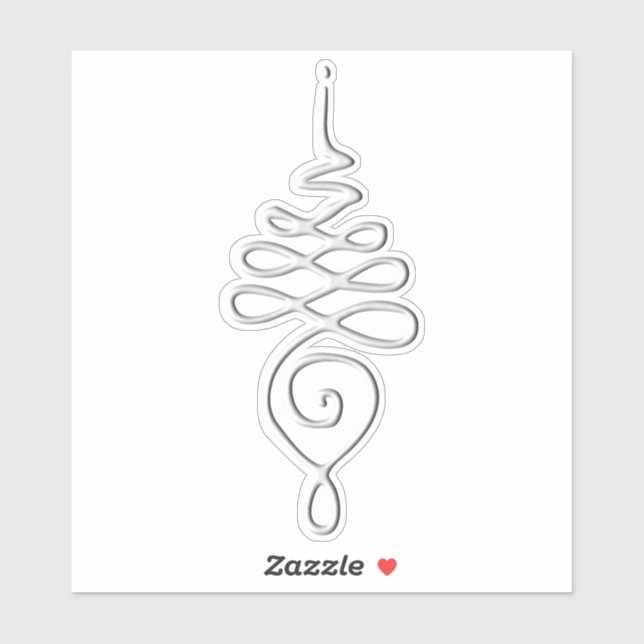 Silver Unalome  Aufkleber (Blatt)