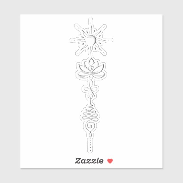 Silver Unalome Group Aufkleber (Blatt)