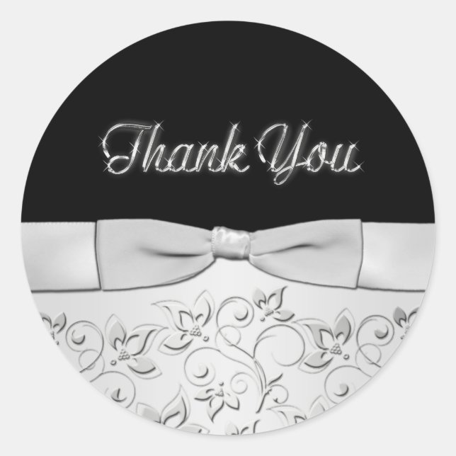 Silver und Black Danke, Ihr Sticker (Vorderseite)