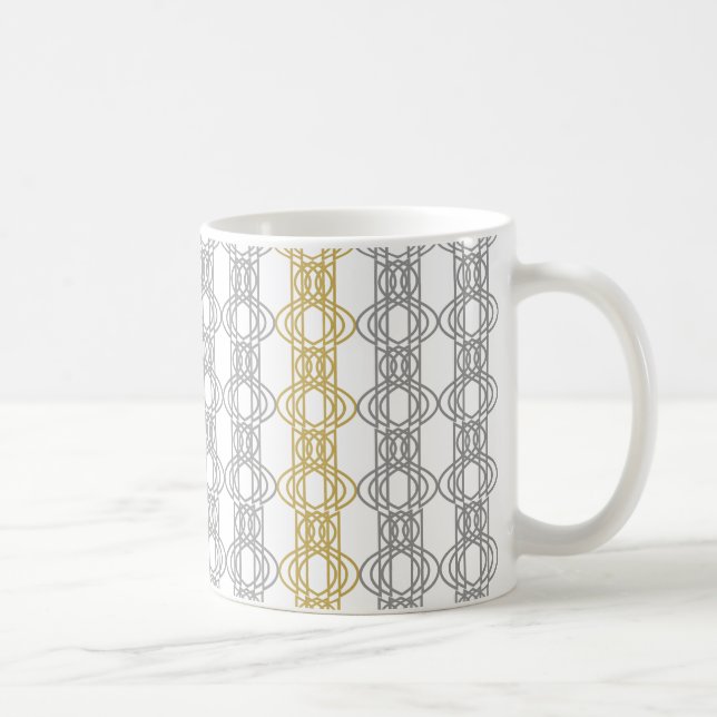Silver- und Gold-Muster Kaffeetasse (Rechts)