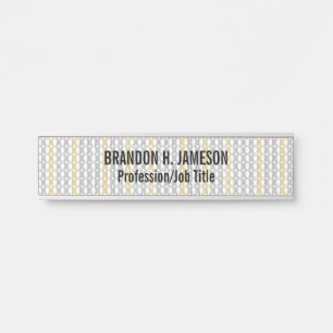 Silver- und Gold-Muster Türschild