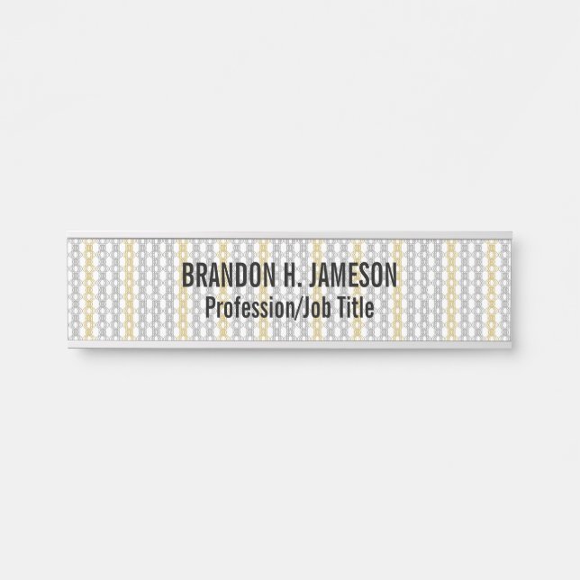 Silver- und Gold-Muster Türschild (Vorderseite )