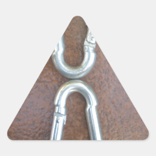 Silver Unendlichkeit Dreieckiger Aufkleber