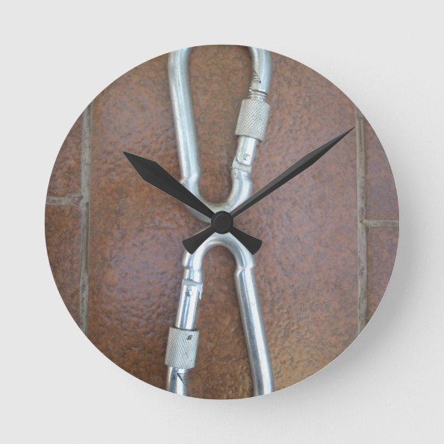 Silver Unendlichkeit Runde Wanduhr (Vorderseite)