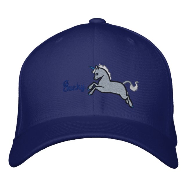 Silver Uni Hat Bestickte Baseballkappe (Vorderseite)