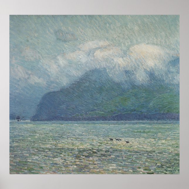 Silver Veil und Golden Gate by Childe Hassam Poster (Vorne)