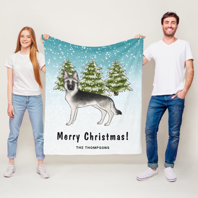 Silver verkaufte Deutschschschäfer im Winter mit N Fleecedecke (Beispiel)