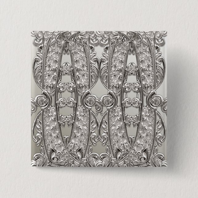 Silver Verziert Modern Button (Vorderseite)