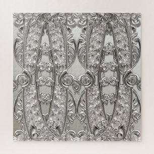 Silver Verziert Modern Jigsaw Puzzle