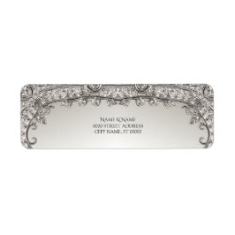 Silver Verziert Modern Return Address Label