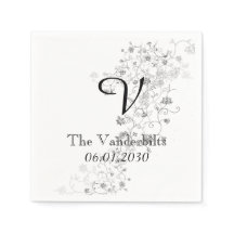 Silver Vines Monogram Wedding