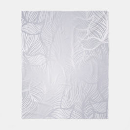Silver Vintag Damask Fleece Blanket