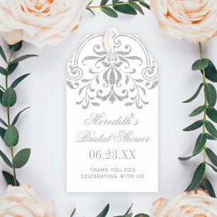 Silver Vintag Glamour Wedding Brautparty Geschenkanhänger