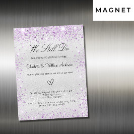 Silver violet vow wedding renewal luxury magneteinladung