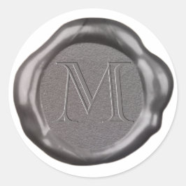 Silver Wax Siegel Single Sticker Monogramm,