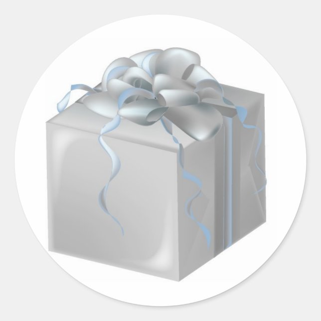 Silver Wedding Gift Runder Aufkleber (Vorderseite)