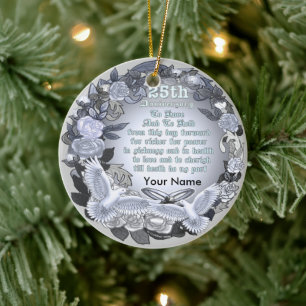 Silver Wedding Jubiläum Ornament