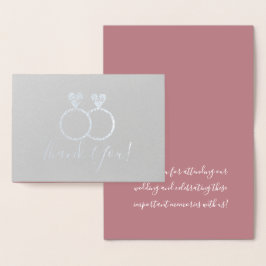 Silver Wedding Rings Vielen Dank Folienkarte