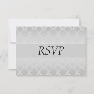 Silver Wedding RSVP Karte
