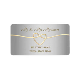 Silver Wedding Rücksendeadresse Adressaufkleber
