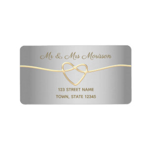 Silver Wedding Rücksendeadresse Adressaufkleber
