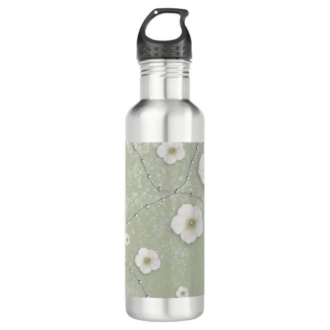 Silver Wellness-Center Edelstahlflasche (Vorderseite)