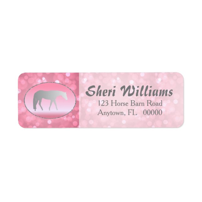 Silver Western Pleasure Horse on Pink Brokeh (Vorne)