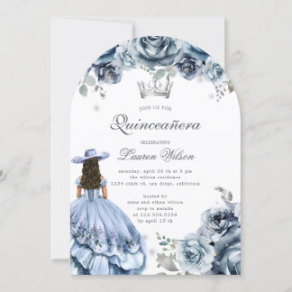 Silver Western Wonderland Quinceanera Einladung
