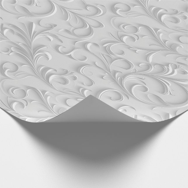 Silver White 25. Hochzeitstag Geschenkpapier (Ecke)