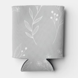 Silver White Floral Boho Wedding Dosenkühler
