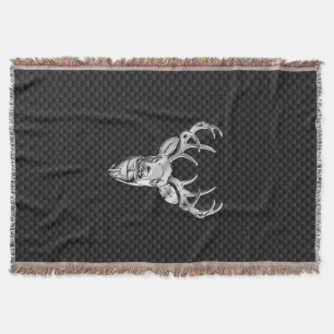 Silver Wild Dee on Carbon Fibre Style Print Decke