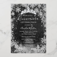 Silver Winter Snowflake Garden Quinceanera
